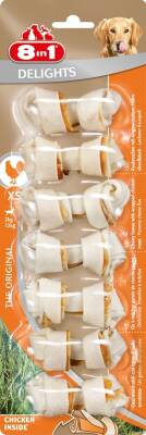 8in1 Delights Bones Tavuklu Köpek Ağız Bakım Kemiği XS 7'li 84 gr - 1