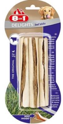 8in1 Delights Bones Biftekli Köpek Ödül Kemiği 3'lü 75 gr - 1