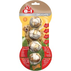 8in1 Delights Bones Köpekler İçin Ağız Bakım Kemiği Çiğneme Topu Small 4 Adet - 8in1