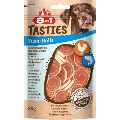 8in1 Tasties Tavuklu ve Morina Balıklı Köpek Ödülü 85 gr - 1