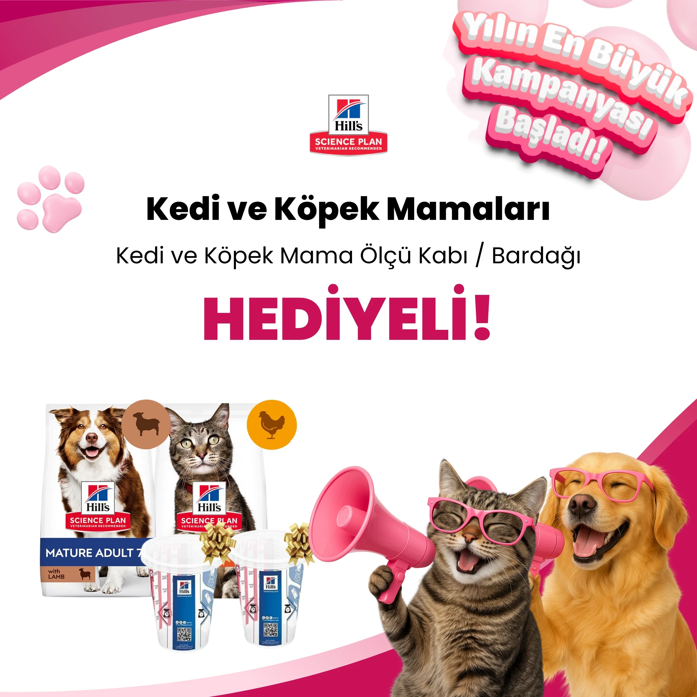 Hill's SCIENCE PLAN Kedi ve Köpek Maması Alana Ölçü Bardağı Hediye