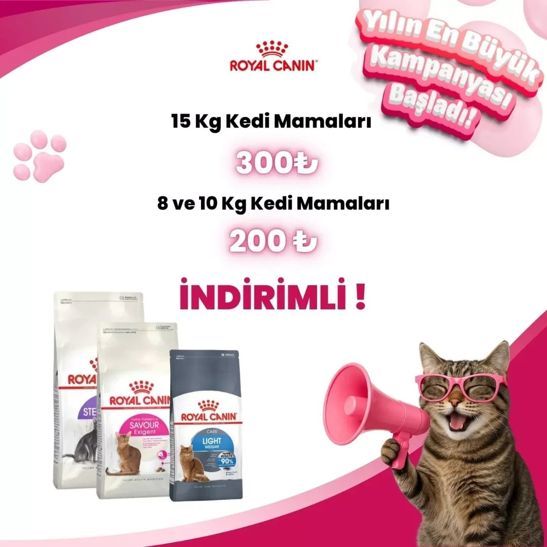 Royal Canin Kedi Mamalarında Ekstra İndirimler