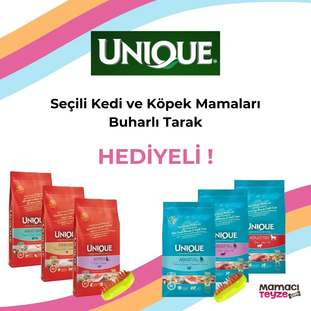 Seçili Unique Kedi Ve Köpek Mamaları Buharlı Tarak Hediyeli 