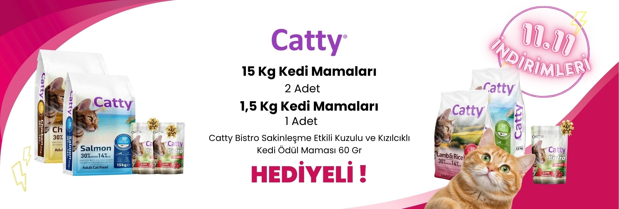 Catty 1,5 ve 15 Kg Kedi Kampanyaları