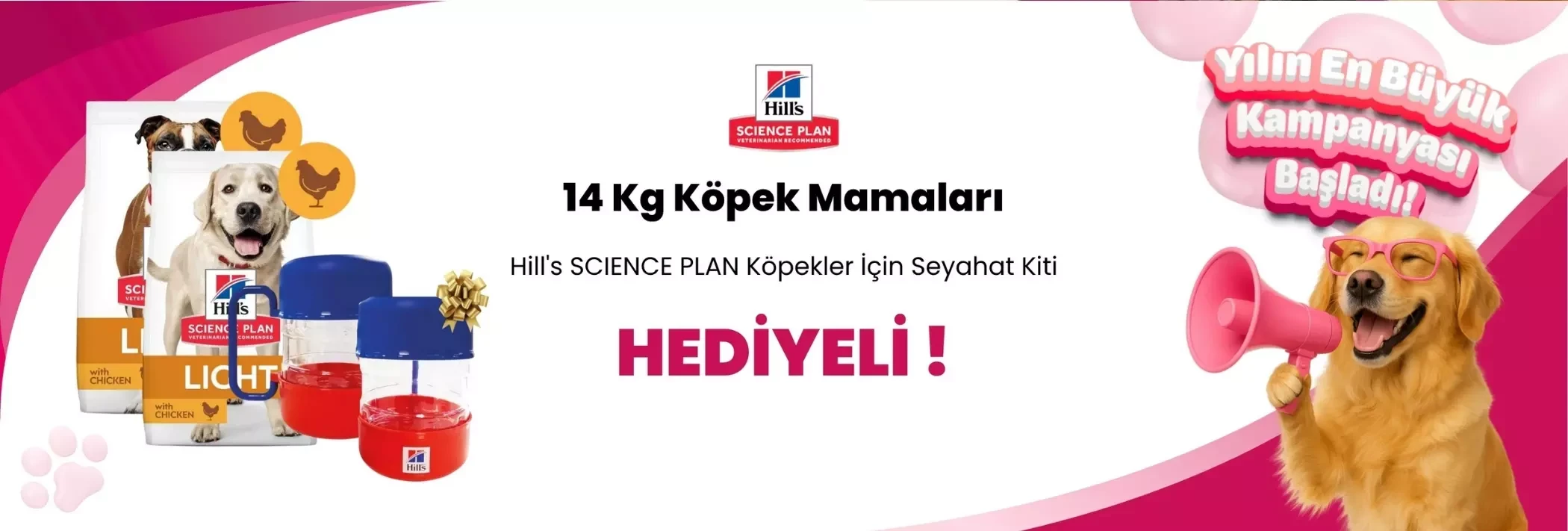 Hill's Scicen Plan 14 Kg Köpek Mamalarına Hill's Scicen Plan Köpekler İçin Seyahat Kiti Hediye