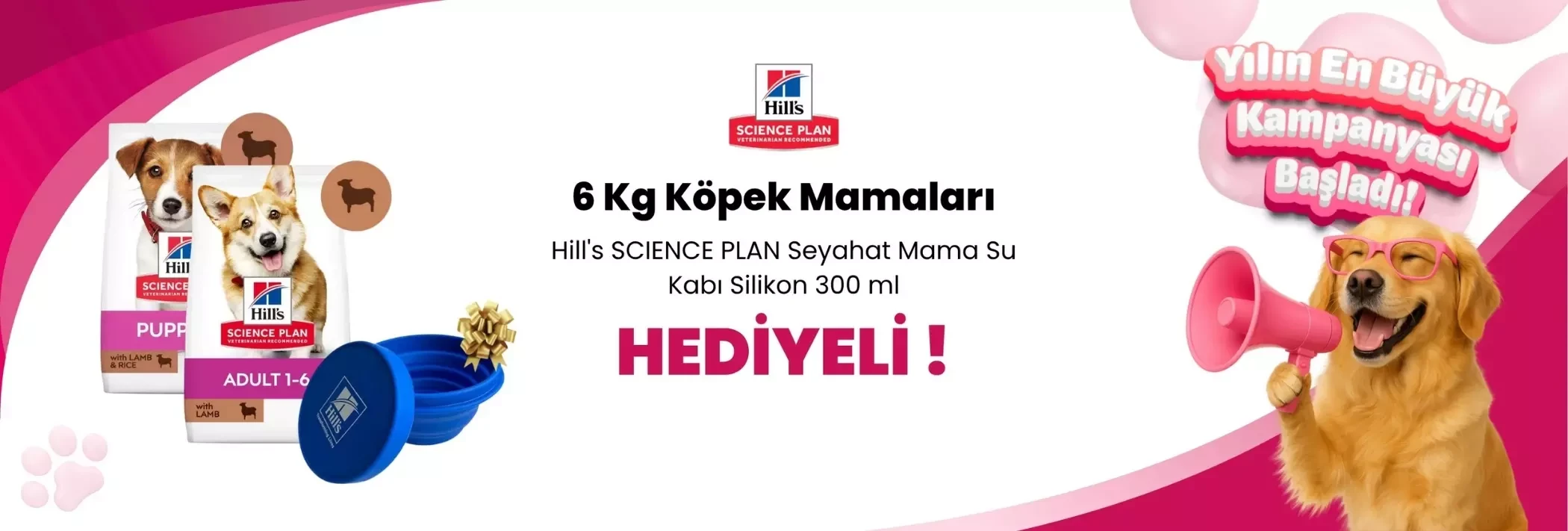 Hill's Science Plan 6 Kg Köpek MamalarınaHill's Science Plan Seyahat Mama Su Kabı Silikon 300 ml