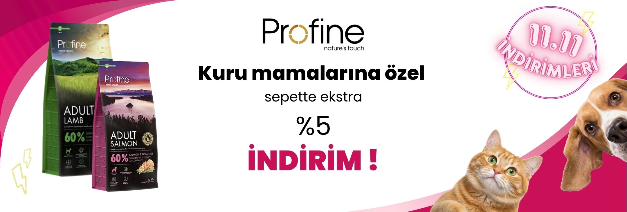 Profine Köpek Mamalarında Sepette Ekstra %5 İndirim