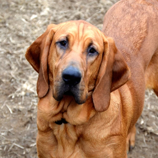 uzun kulaklı bir köpek türü olan bloodhund görseli