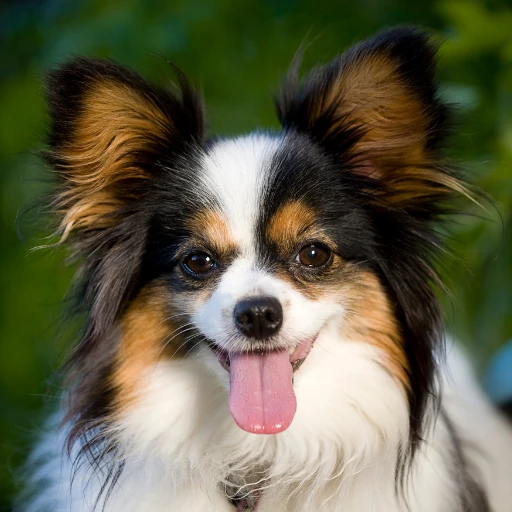 uzun kulaklı bir köpek türü olan papillon görseli