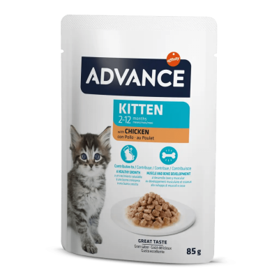 Advance Kitten Tavuklu Yavru Kedi Konserve Maması 85 gr - 1