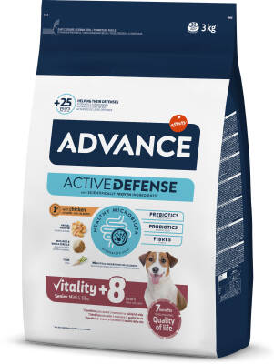Advance Mini Senior Küçük Irk Yaşlı Köpek Maması 3 kg - 1
