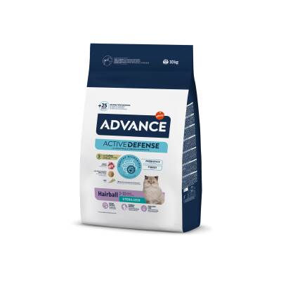 Advance Sterilised Hairball Kısırlaştırılmış Kedi Maması 10 kg - 1