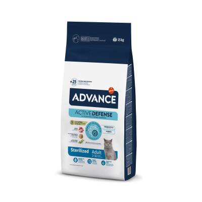 Advance Sterilised Kısırlaştırılmış Hindili Yetişkin Kedi Maması 15 kg - 1