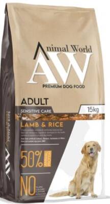 Animal World Kuzu Etli Yetişkin Orta ve Büyük Irk Köpek Maması 15 kg - 1