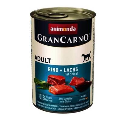 Animonda Gran Carno Sığır Etli Ispanaklı Yetişkin Köpek Konservesi 400 gr - 1