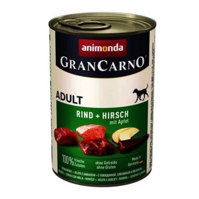 Animonda Gran Carno Sığır ve Geyikli Elmalı Köpek Konservesi 400 gr - 1