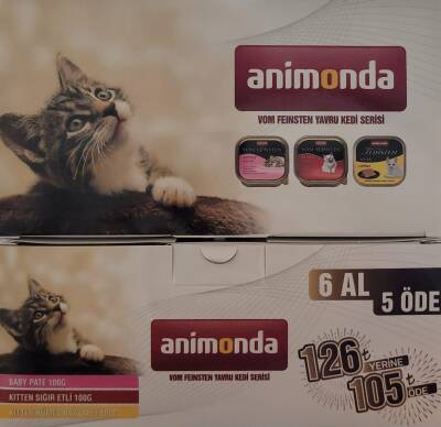 Animonda Yavru Kedi Konservesi 100 gr (6 AL 5 ÖDE) - 1