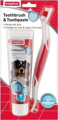 Beaphar Köpek Diş Fırçası ve Diş Macunu Seti 100 gr - 1