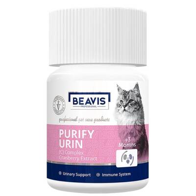Beavis Purify Urin Kediler İçin İdrar Yolu Sağlığı Düzenleyici Tablet 40 Adet - 1