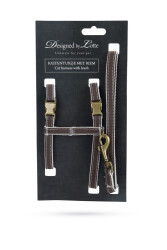 Beeztees DBL Kedi Göğüs Tasması ve Gezdirme Kayışı, 130cm, Kahverengi, 27-45cm - 2