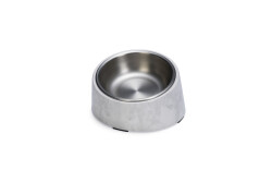 Beeztees DBL Kedi Mama Su Kabı, Paslanmaz Çelik, Beyaz Mermer Görünümlü, 14,5x3,3x7,6cm, 160ml - 2