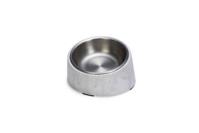 Beeztees DBL Kedi Mama Su Kabı, Paslanmaz Çelik, Beyaz Mermer Görünümlü, 14,5x3,3x7,6cm, 160ml - 2