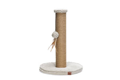 Beeztees DBL Kedi Tırmalama ve Oyuncağı, Açık Gri, 35x35x50cm - 1