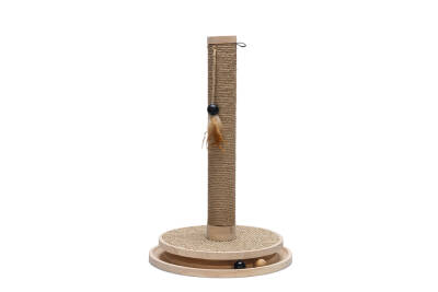 Beeztees DBL Kedi Tırmalama ve Oyuncağı, Kahverengi, 39,5x39,5x62cm - 1