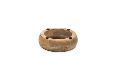 Beeztees DBL Köpek Mama Su Kabı, Dışı Masif Ahşap, Paslanmaz Çelik, 13,5cm, 350ml - 4
