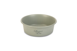 Beeztees DBL Köpek Mama Su Kabı, Mat Gri Paslanmaz Çelik, 16cm, 940ml - 1