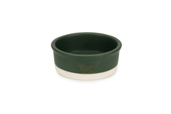 Beeztees DBL Köpek Mama Su Kabı, Seramik, Mat Yeşil, 13cm, 160ml - 1