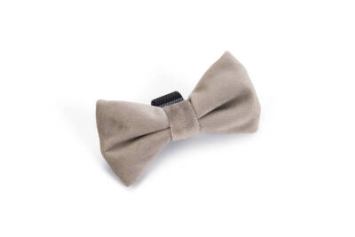 Beeztees DBL Köpek Papyonu, Kadife, Gri, 9cm - 1