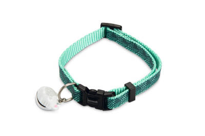 Beeztees Kedi Boyun Tasması, Zilli, Yeşil, 20-30cm - 1
