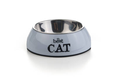 Beeztees Kedi Mama Su Kabı, Paslanmaz Çelik, Gri, 14cmx4,5cm, 160ml - 1