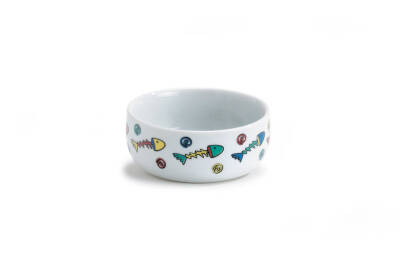 Beeztees Kedi Mama Su Kabı, Porselen, Beyaz, 11cm, 325ml - 1