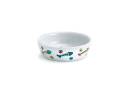 Beeztees Kedi Mama Su Kabı, Porselen, Beyaz, 13,5cm, 330ml - 1