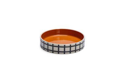 Beeztees Kedi Mama Su Kabı, Seramik, Turuncu / Beyaz, 16,5cm, 300ml - 1