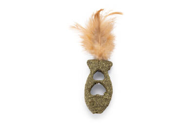 Beeztees Kedi Oyuncağı, Kediotu Balık, Tüylü, 12x3,5cm - 1