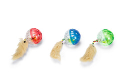 Beeztees Kedi Oyuncağı, Sesli ve Tüylü Top, Çeşitli Renklerde, 4,5cm - Beeztees