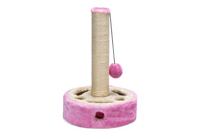 Beeztees Kedi Tırmalama ve Oyuncağı, Pembe, 27x27x40cm - 1