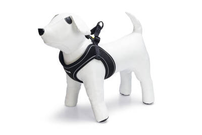 Beeztees Köpek Göğüs Tasması, Neopren, Siyah, M, 41-46cm - 1
