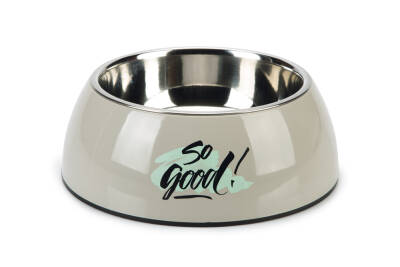 Beeztees Köpek Mama Su Kabı, Paslanmaz Çelik, Gri, 22cm, 700ml - 1