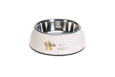 Beeztees Köpek Mama Su Kabı, Paslanmaz Çelik, Pudra Pembe, 18cm, 350ml - 1