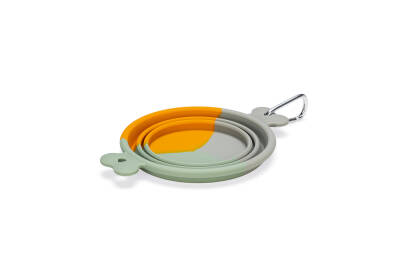 Beeztees Köpek Mama ve Su Kabı, Teleskopik, Turuncu, Silikon, 15,5cm, 750ml - 4