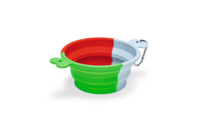 Beeztees Köpek Mama ve Su Kabı, Teleskopik, Yeşil, Silikon, 15,5cm, 750ml - 1