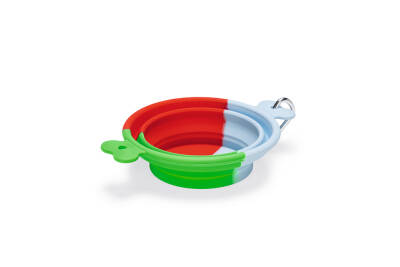 Beeztees Köpek Mama ve Su Kabı, Teleskopik, Yeşil, Silikon, 15,5cm, 750ml - 3