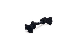 Beeztees Köpek Oyuncağı, Çift Düğümlü Diş İpi, Pamuk İplerden, Siyah, 20x6x4,5cm, 71gr - 1