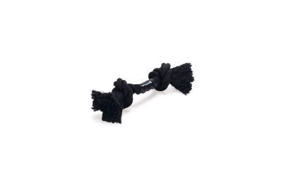Beeztees Köpek Oyuncağı, Çift Düğümlü Diş İpi, Pamuk İplerden, Siyah, 20x6x4,5cm, 71gr - 1