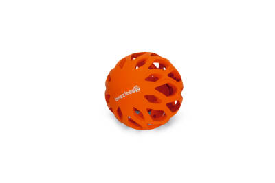 Beeztees Köpek Oyuncağı, Delikli Top, Kauçuk, Turuncu, 8cm - 1