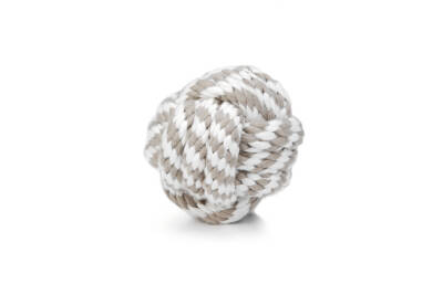 Beeztees Köpek Oyuncağı, Diş İpinden Top, Pamuk İplerden, Bej, 10cm - 1